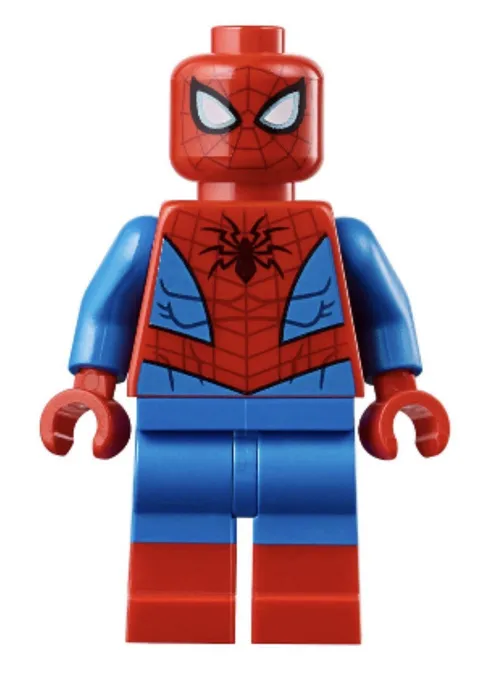 Lego Marvel Super Heroes Minifigure Spider-Man Metallic Blue Eyes 76113!
