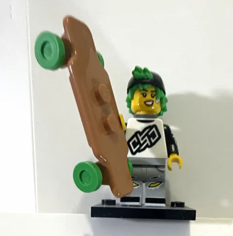 LEGO Minifigures Series 25 Skater Minifigure w/ Skateboard & Black Stand