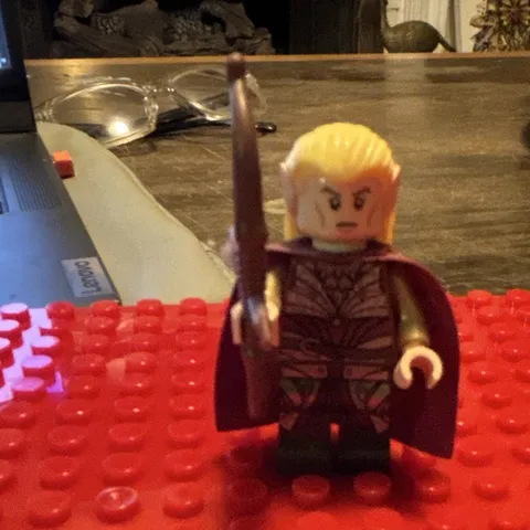 LEGO Plastic Minifigure Haldir w/ Dark Red Cape, Bow & Arrow