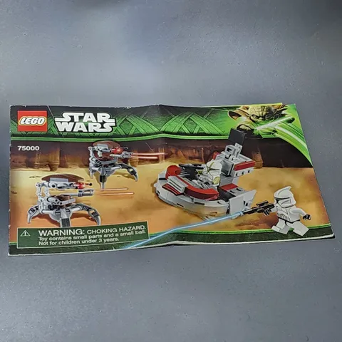 Lego 75000 Star Wars Clone Troopers vs Droidekas Battle Pack - Instructions Only