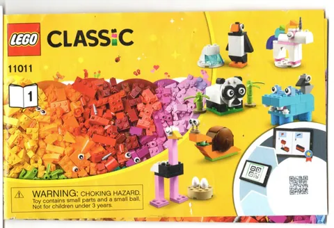 LEGO Instruction Book Manual Only ~ Classic ~ 11011  ~ Book 1