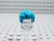 LEGO Bright Bluish Green Short Hair Swept Up in Front Minifig BQ