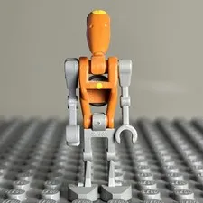 Lego sw0227 Rocket Droid Commander - Minifigure - Star Wars - Yellow dot - 2D