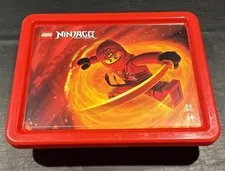 Lego Ninjago Stackable Storage Box Red 4092 vintage Masters of Spinjitzu