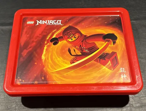 Lego Ninjago Stackable Storage Box Red 4092 vintage Masters of Spinjitzu