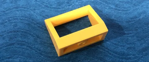 LEGO PART 2432 TILE SPECIAL 1 x 2 WITH HANDLE (YELLOW)