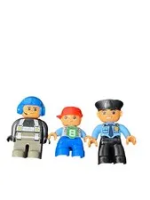 Lego Duplo Police Officer Engineer & Kid Figures Lot of 3