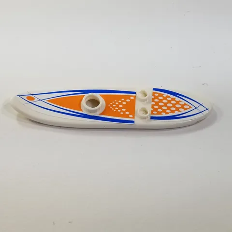 LEGO : Surfboard With Silver 6075 City Coast Guard Blue White Orange