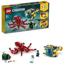 LEGO 3in1 31130 Sunken Treasure Mission Octopus Stingray Lobster Bricks Toy