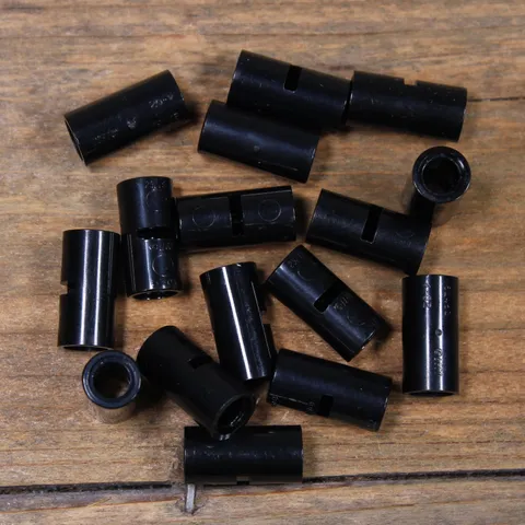 LEGO 62462 29219 Black Technic Pin Connector Round 2L with Slot Qty 15