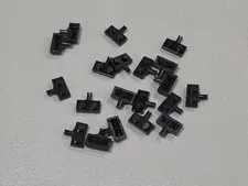 Lego Qty 12 - Black - 50944 Wheel 11mm D. x 6mm with 5 Spokes - NEW
