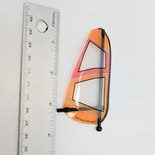 LEGO PART 93383 Sail, Windsurfer, 6 x 12 Triangle, with Orange and Red Print