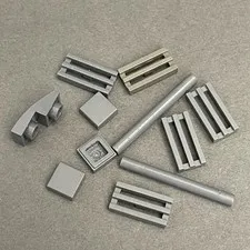 Lego 21462 30374 24201 3070 2412 Old & Dark Blue Gray Pieces Lot of 11