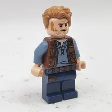 LEGO Owen Grady Backpack minifigure Jurassic World Movie 75928 Loose Figure