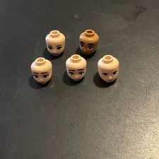 Lot Of 5 Lego Mini Doll HEADS