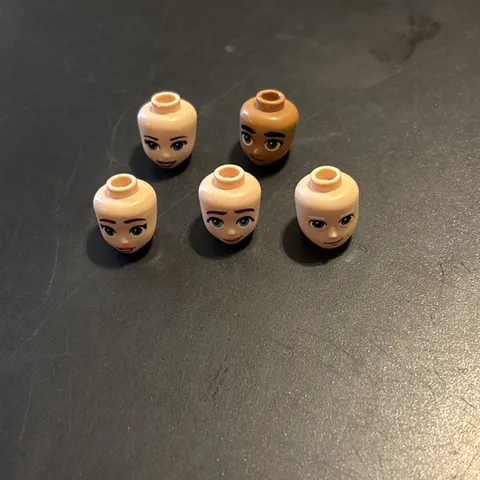 Lot Of 5 Lego Mini Doll HEADS