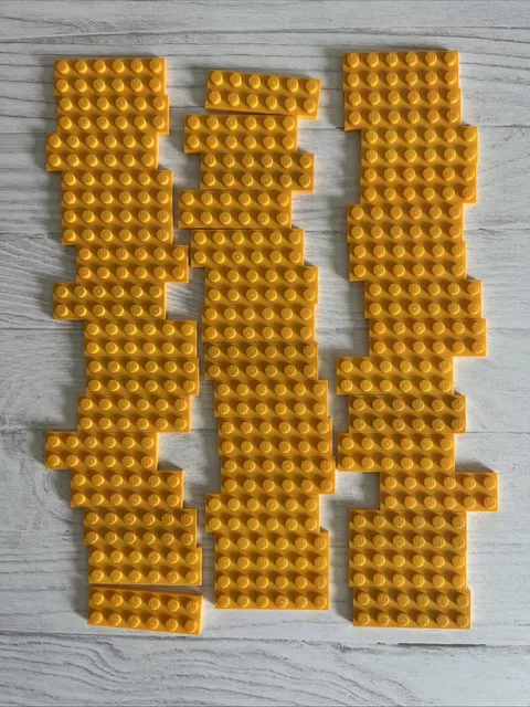 LEGO BRIGHT LIGHT ORANGE LOT 44 PCS 2X6 PLATE VARIETY BUILDING PIECES