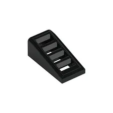 LEGO 65x Black Slope 18 2 x 1 x 2/3 with Grille inv.607