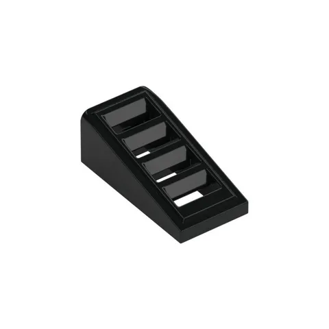 LEGO 65x Black Slope 18 2 x 1 x 2/3 with Grille inv.607
