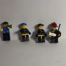 LEGO Minifigures Lot of 4 Firefighter & Workers w/ Accessories Camera Map