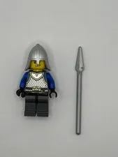 Lego King’s Knight Scale Mail Helmet W/ Knock Protector Open Mouth Scared CAS536