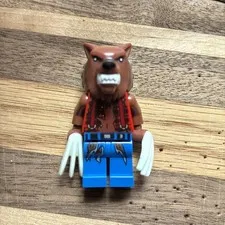 Lego Minifigure Monster Fighters 9463 WEREWOLF wtih Glow In the Dark Bladed Claw