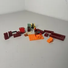 LEGO Minecraft: The Nether Lava Battle (21266) (No Box/Check Photos/Incomplete)