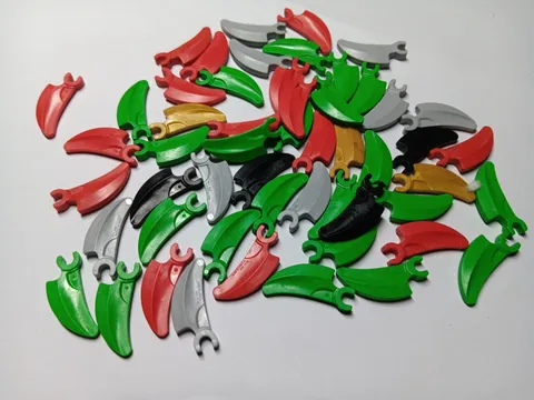 LEGO BULK LOT OF 52 LARGE HORN BARB CLAW WITH CLIP #16770 MIXED COLORS