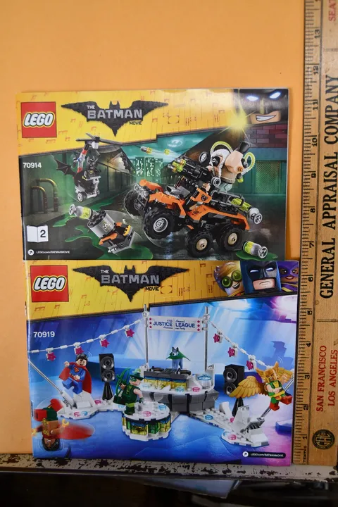 Lot Lego Manuals The Batman Movie 70914 70919 Justice League Bane