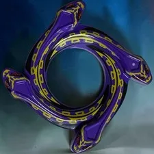 LEGO Ninjago Spinner Crown Dark Purple Snake Heads Yellow Scales 98342pb02