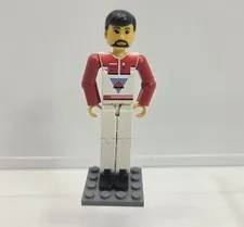 1993 LEGO Technic Racing Figure w/ No Helmet - Vintage Set #8714 (tech036)