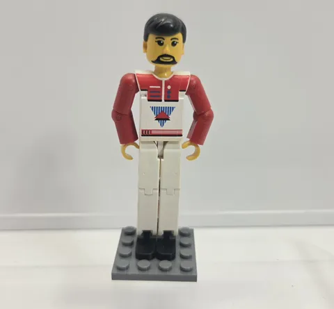 1993 LEGO Technic Racing Figure w/ No Helmet - Vintage Set #8714 (tech036)