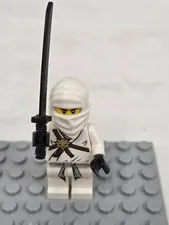 LEGO Ninjago Zane White Ninja Figure Mini Figure with Helmet & Sword