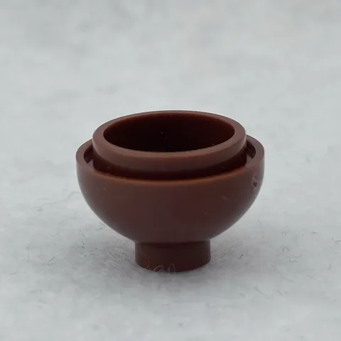 LEGO 15395 Reddish Brown Brick, Round 2 x 2 Dome Bottom (x1)