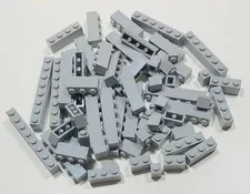 Lego Gray BRICKS BLOCKS ONLY 60pc Bulk Lot 1x8 1x6 1x4 1x3 1x2 1x1 Building