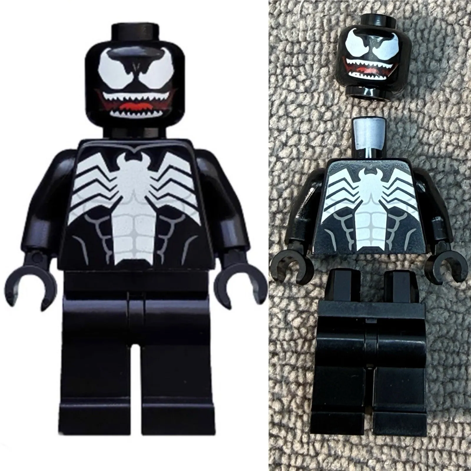 LEGO Venom Red Mouth Minifigure Marvel Super Hero  (sh542) 76115 NEVER ASSEMBLED