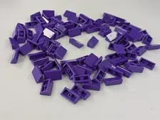 Lego x100 New Dark Purple Slope 30 1 x 2 x 2/3 # 85984 Lot MOC Parts Bulk