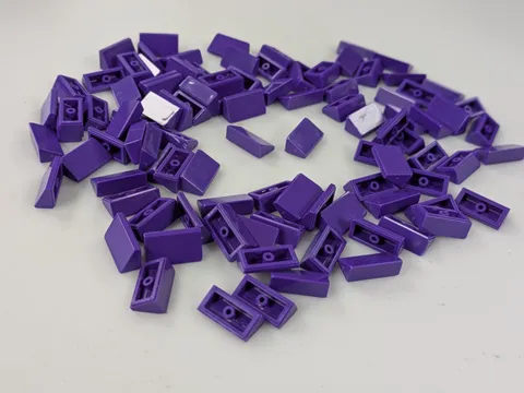 Lego x100 New Dark Purple Slope 30 1 x 2 x 2/3 # 85984 Lot MOC Parts Bulk
