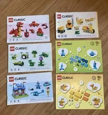 Lego Classic 11020 Instruction Manuals Only, 4 Booklets and 2 Cards