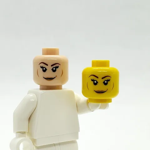 Lego Yellow Lois Lane Head Misprint Super Man Error Test Print Prototype