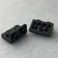 LEGO 99780 Black Bracket 1 x 2 - 1 x 2 Inverted (x2)