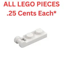 LEGO Plate 1x2 with End Bar Handle White 60478 - Genuine LEGO Parts Pieces Bulk