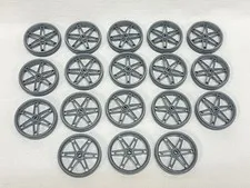 18 LEGO TECHNIC 2903 Large (61.6MM X 13.6MM) Dark Gray 6-SPOKE Motorcycle Wheels