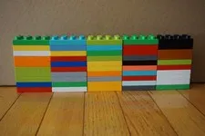 Lot of 50 Lego Duplo 2 x 4 Flat Brick Block Baseplates Various Colors Lot A1