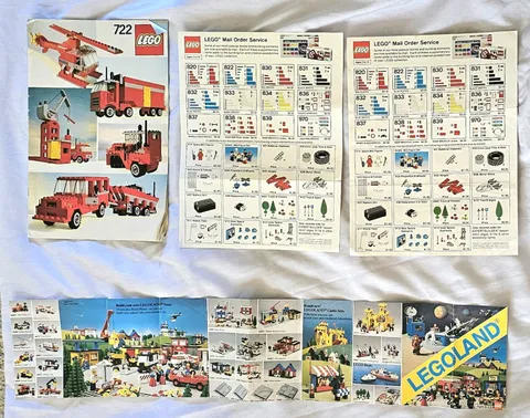 Vintage 1980s Lego Instruction Idea Book Order Forms Legoland Advertising