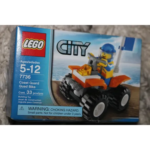 LEGO City 7736 Coast Guard Quad Bike 33 Pcs Factory Sealed 2008 Vintage Set