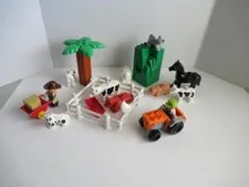 Lego Duplo Farm Set Tractor Farmer Fencing Animals Tree Wheelbarrow and more