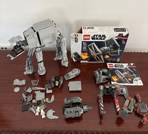 LEGO Star Wars Mixed Lot AT-AT TIE Fighter Incomplete Parts AS-IS
