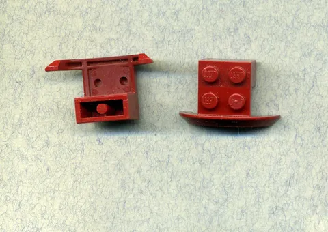 LEGO--50745-- 4x2 1/2x2--Fenders--Wheel Arch--Red/DKRed--2 Pieces-