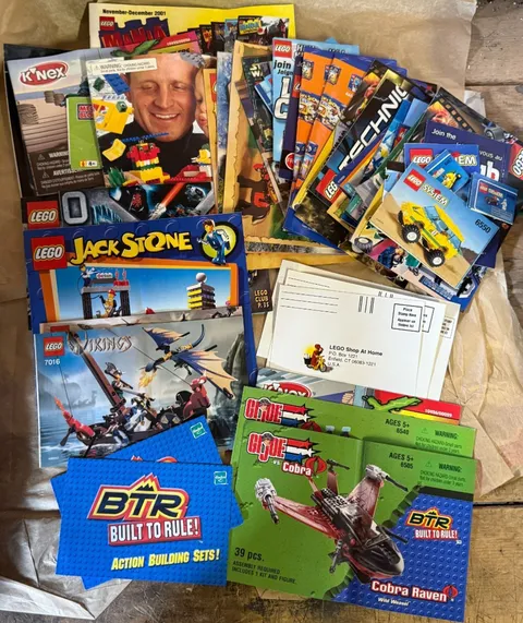 Over 60 LEGO Booklets Manuals Magazine Papers Misc. Toy Parts